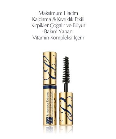 Estee Lauder Travel Size Black Mascara - Sumptuous Extreme Mascara - 2.8 ml (Volume Curl Lift)