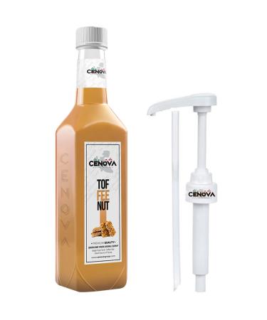 Cenova Toffee Nut Coffee-Cocktail Syrup 1000 ML Gourmet Series Pump Included