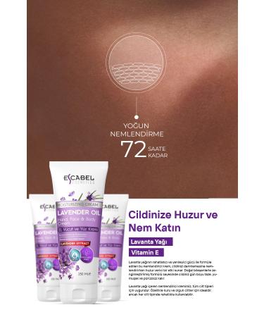 Escabel Lavender Oily Skin Nourishing and Moisturizing Intensive Hand Face and Body Cream 250ml - Buy Online on GoSupps.com