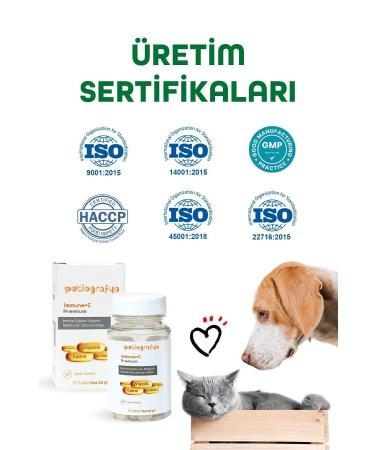 patiografya Premium Immune C Tablet Supporting the Immune System for Cats and Dogs - Buy Online on GoSupps.com
