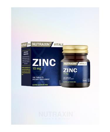 Nutraxin Zinc 15 Mg 100 Tablets (1 PIECE) '&' ( 1 PIECE 100 ml Facial Cleansing Gel )