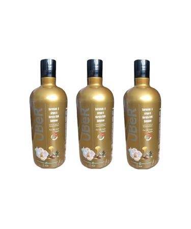 Uber Garlic Argan Keratin Essence Shampoo 700 ml X 3 Pieces