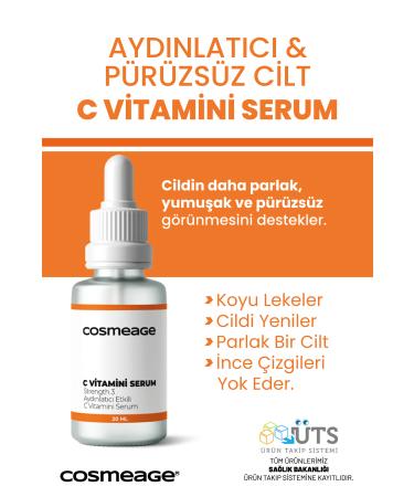 COSMEAGE Vitamin C Serum Brightening and Tone Equalizing Care Serum 20 ml