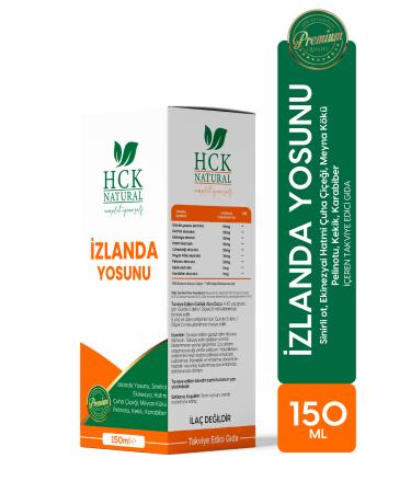 HCK NATURAL Iceland Moss Cough Syrup 150 ml Easy Breath Echinacea Licorice Wormwood Primrose Plantain