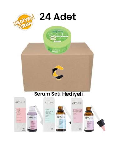 Cire Aseptine Aloe Vera Vaseline 150 ML 24 Pieces + Joy Line 3 Piece Set