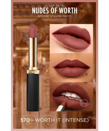 L'Oreal Paris Color Riche Intense Volume Matte Lipstick - 570 Worth It (Intense) - Buy Online on GoSupps.com