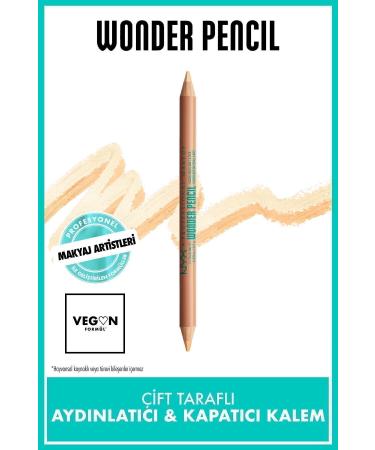 NYX Professional Makeup Wonder Pencil Double-Sided Highlighter & Concealer Pencil - Medium