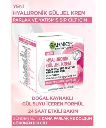 Garnier Hyaluronic Rose Gel-cream - Daily Care Cream for a Bright and Soothed Skin - Buy Online on GoSupps.com