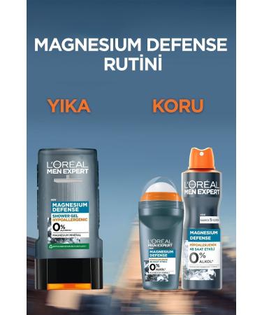 L'Oreal Paris Men Expert Magnesium Defense Roll On - Buy Online on GoSupps.com