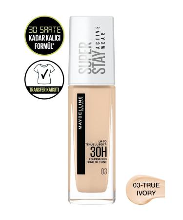 Maybelline New York Super Stay Active Wear 30h Foundation 03 True Ivory