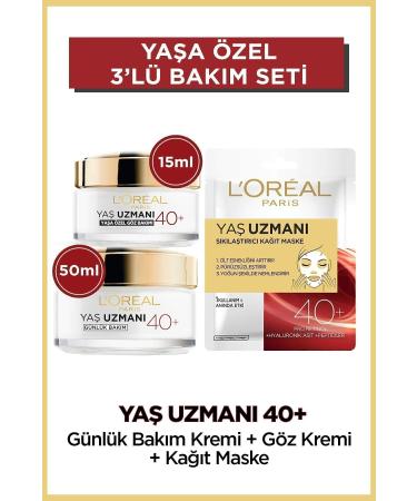 L'Oreal Paris Age Expert 40+ Anti-Wrinkle Firming Daily Cream Skin Care Set of 3