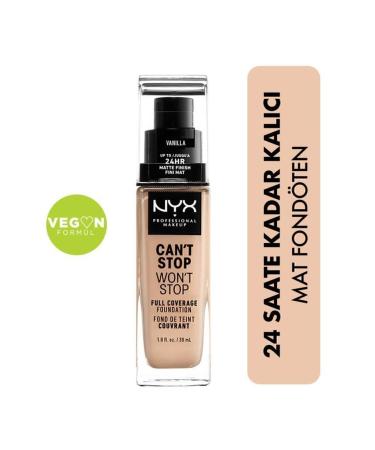 NYX Professional Makeup Can't Stop Won't Stop Foundation No: Vanilla