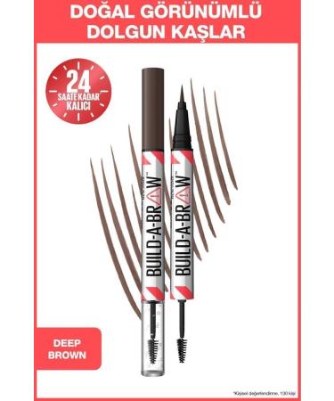 Maybelline New York Build a Brow 2in1 Eyebrow Pencil and Gel Deep Brown