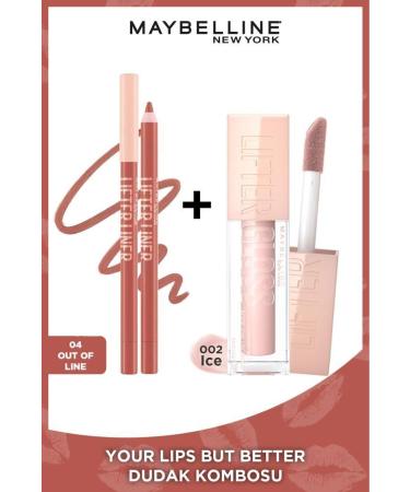 Maybelline New York Your Lips But Better Lifter Liner 04 Out of Line Lip Pencil + Lifter Gloss 02 Ice Lip Gloss