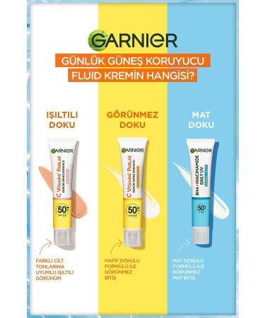 Garnier Pure And Clean Bha Niacinamide Daily Sunscreen Fluid Face Cream Spf50 40ml - Buy Online on GoSupps.com