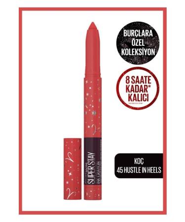 Maybelline New York Super Stay Ink Crayon Pencil Matte Lipstick Zodiac Series - 45 Hustle In Heels (Aries) - Buy Online on GoSupps.com