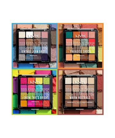 NYX Professional Makeup Ultimate Shadow Palette - Vintage Jean Baby Eyeshadow Palette - Buy Online on GoSupps.com