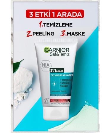 Garnier Pure & Clean Anti-Oily & Anti-Imperfections 3 in 1 150 ml - Buy Online on GoSupps.com