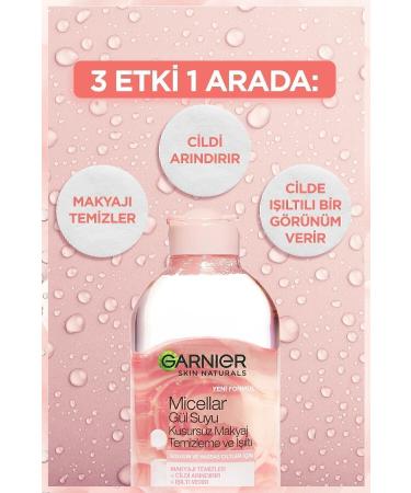 Garnier Micellar Rose Water Flawless Make-Up Remover & Shine 400ml - Buy Online on GoSupps.com