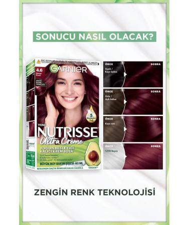 Garnier Nutrisse Intense Nourishing Permanent Cream Hair Dye 4.6 Wine Red - Buy Online on GoSupps.com