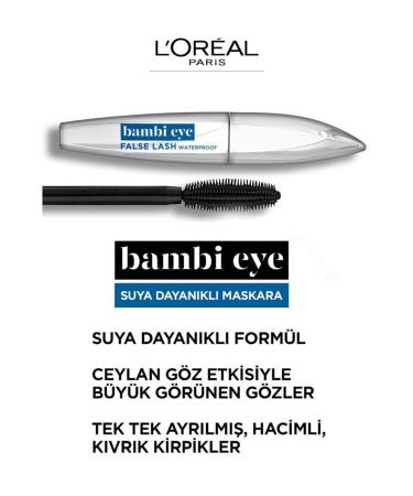 L'Oreal Paris L'or al Paris Bambi Eye Gazelle Eye Effect Waterproof Mascara - Black - Buy Online on GoSupps.com