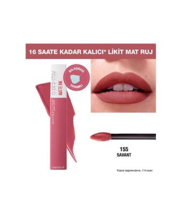 Maybelline New York Super Stay Matte Ink Liquid Matte Lipstick - 155 Savant - Nude/pink - Buy Online on GoSupps.com