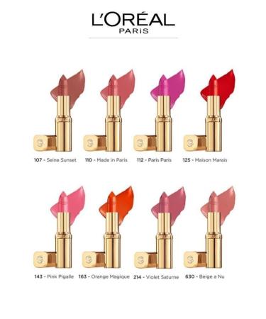 L'Oreal Paris Color Riche Satin Finish Lipstick 112 Paris Paris - Pink - Buy Online on GoSupps.com