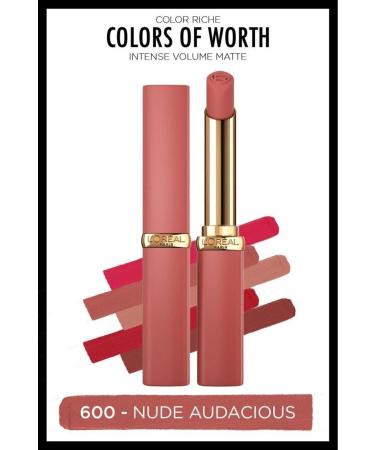 L'Oreal Paris Color Riche Colors Of Worth Intense Volume Matte Lipstick - 600 Nude Audacious