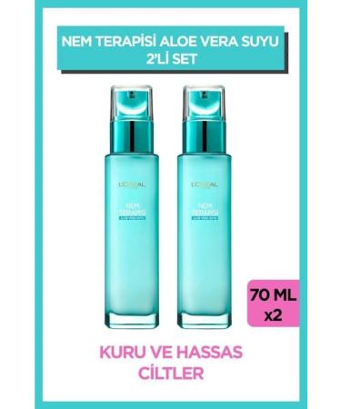 L'Oreal Paris Moisture Therapy Aloe Vera Juice Moisturizing Cream for Dry and Sensitive Skin Set of 2