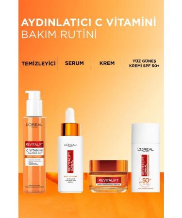 L'Oreal Paris Revitalift Clinical Brightening & Pore Smoothing Moisturizing Vitamin C Cream 50 Ml - Buy Online on GoSupps.com