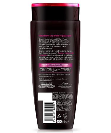 Elseve L'or al Paris Complete Resistance Anti-Hair Loss 2 in 1 Shampoo 450 ml - Buy Online on GoSupps.com