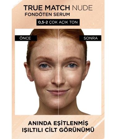 L'Oreal Paris True Match Nude Foundation Serum 0.5-2 Very Light - Buy Online on GoSupps.com