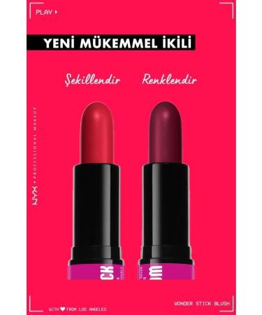 NYX Professional Makeup Wonder Stick Double-Ended Cream Blush Stick - Bright Amber and Fuschia - Buy Online on GoSupps.com