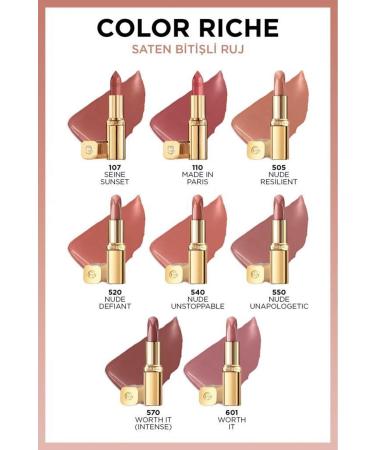 L'Oreal Paris Color Riche Satin Finish Lipstick - 550 Nude Unapologetic - Buy Online on GoSupps.com