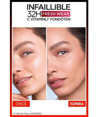 L'Oreal Paris Infaillible 32h Fresh Super Wear Vitamin C Foundation - 60 Rose Ivory - Buy Online on GoSupps.com