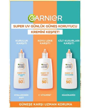 Garnier Ambre Solaire Super UV Vitamin C Anti-Dark Spot Fluid Cream SPF50+ 40ML - Buy Online on GoSupps.com