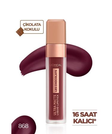 L'Oreal Paris Liquid Matte Lipstick - Les Chocolats Ultra Matte Liquid Lipstick 868 Cacao Rush 3600523643806