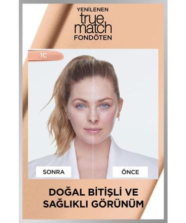 L'Oreal Paris True Match Caring Foundation - 1C Cool Undertone & Mini Paradise Mascara 4.7 ML - Buy Online on GoSupps.com