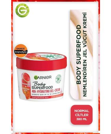 Garnier Body Superfood Moisturizing Gel Body Cream Watermelon Hyaluronic Acid 380ml