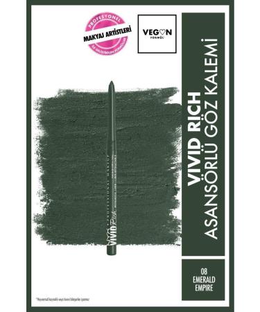 NYX Professional Makeup Vivid Rich Lift Eye Pencil - 08 Emerald Empire