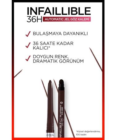 L'Oreal Paris Infaillible Automatic Gel Eyeliner - Brown & Mini Paradise Mascara 4.7 ML Makeup Set - Buy Online on GoSupps.com