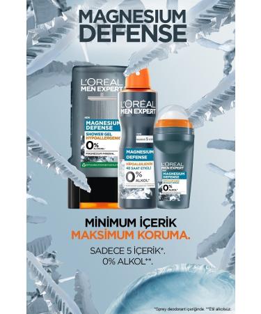 L'Oreal Paris Men Expert Magnesium Defense Roll On - Buy Online on GoSupps.com