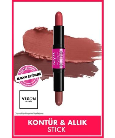 NYX Professional Makeup Wonder Stick Double-Ended Cream Blush Stick - Coral and Deep Peach