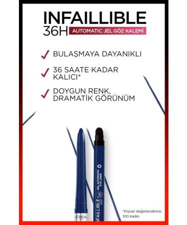 L'Oreal Paris Infaillable Automatic Gel Eyeliner - Blue - Buy Online on GoSupps.com