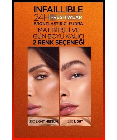 L'Oreal Paris L'or al Paris Infaillible 24h Fresh Wear Bronzing Powder - 300 Light Medium - Buy Online on GoSupps.com