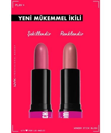 NYX Professional Makeup Wonder Stick Double-Ended Cream Blush Stick - Light Peach And Baby Pink - Buy Online on GoSupps.com