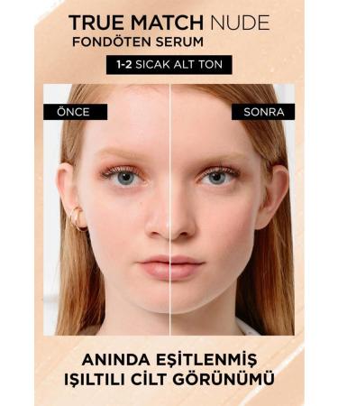 L'Oreal Paris True Match Nude Foundation Serum 1-2 Rosy Light - Buy Online on GoSupps.com