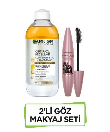 Maybelline New York Dual Phase Makeup Remover Water 400 ml Lash Sensational Black Mascara