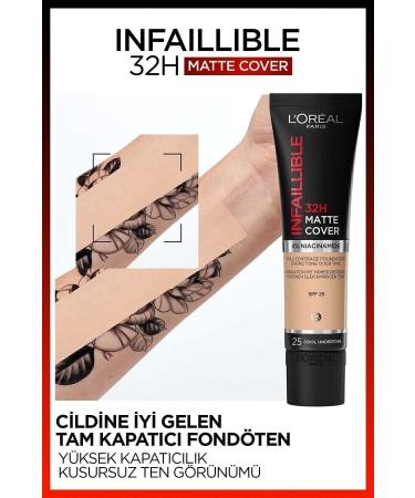 L'Oreal Paris L'or al Paris Infaillible 24h Matte Cover High Coverage Foundation - 175 Sable/sand - Buy Online on GoSupps.com