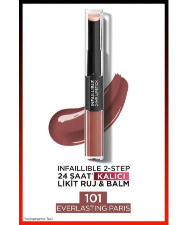 L'Oreal Paris L'oreal Paris Infaillible 2-step 24 Hour Liquid Lipstick & Balm - 101 Everlasting Paris